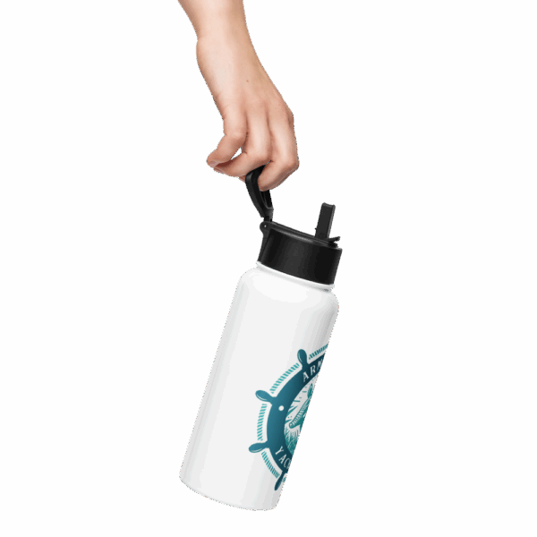 Stainless Steel Water Bottle with Straw Lid - Image 7